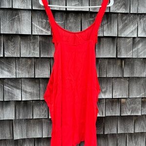 Red tank style dress with wrap